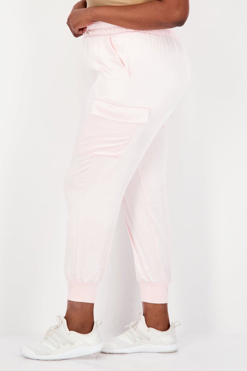 INC Women Regular Fit Solid Cargo Pant, Pink - Image 3